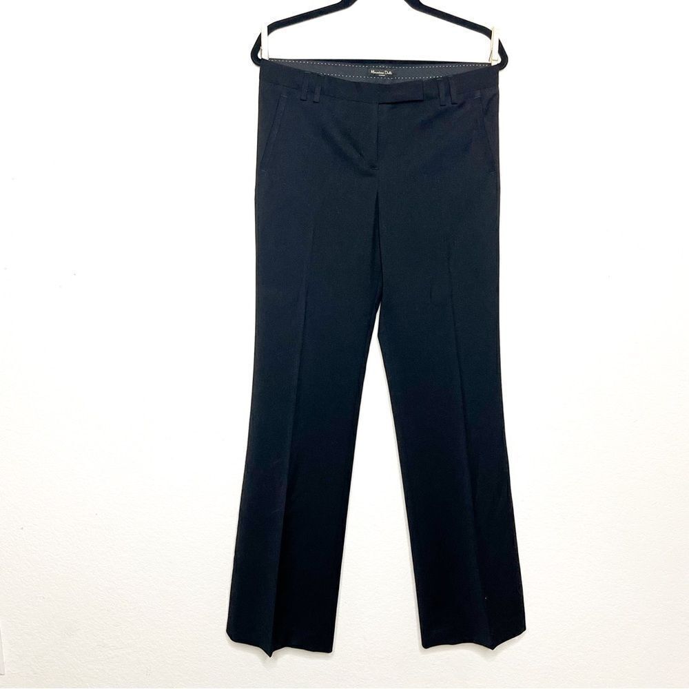 Massimo Dutti Women's Black Dress Pants Premium Wool Made in Spain Size 40/30